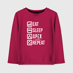 Детский лонгслив Eat, Sleep, Apex, Repeat