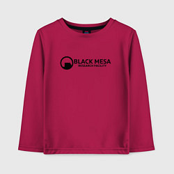 Лонгслив хлопковый детский Black Mesa: Research Facility, цвет: маджента