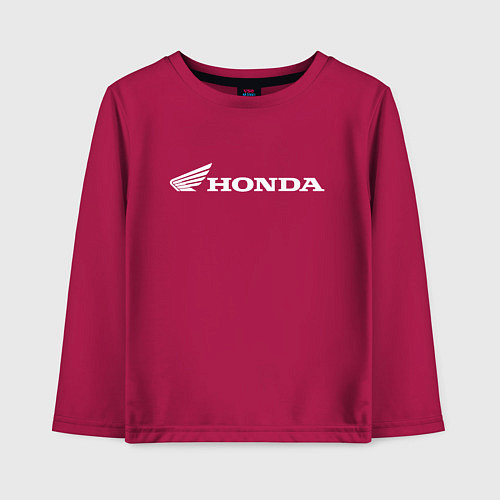 Детский лонгслив HONDA / Маджента – фото 1