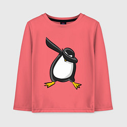 Лонгслив хлопковый детский DAB Pinguin, цвет: коралловый