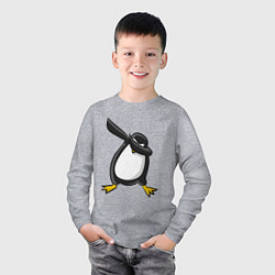 Лонгслив хлопковый детский DAB Pinguin, цвет: меланж — фото 2