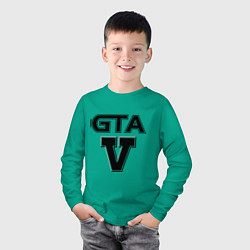 Лонгслив хлопковый детский GTA 5, цвет: зеленый — фото 2