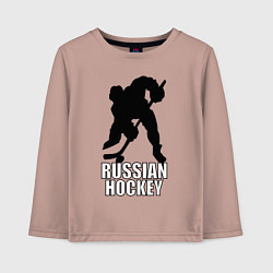 Детский лонгслив Russian Black Hockey