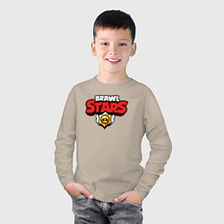 Лонгслив хлопковый детский BRAWL STARS БРАВЛ СТАРС НА СПИНЕ, цвет: миндальный — фото 2