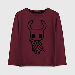 Лонгслив хлопковый детский Hollow Knight, цвет: меланж-бордовый