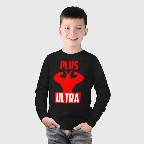 Детский лонгслив PLUS ULTRA красный / Черный – фото 3