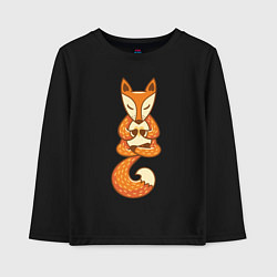 Детский лонгслив Лисенок занимается йогой