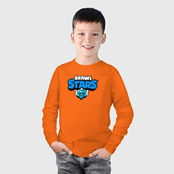 Лонгслив хлопковый детский BRAWLSTARS, цвет: оранжевый — фото 2