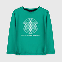 Лонгслив хлопковый детский BRING ME THE HORIZON, цвет: зеленый