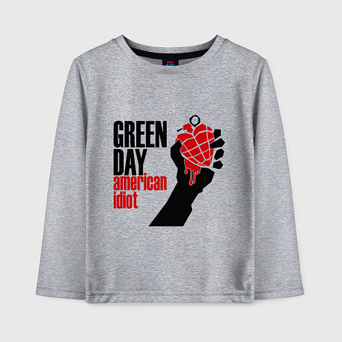 Детский лонгслив Green Day: American idiot / Меланж – фото 1