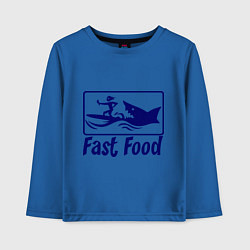 Детский лонгслив Shark fast food