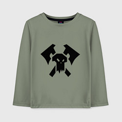 Лонгслив хлопковый детский Орки (Orks), цвет: авокадо