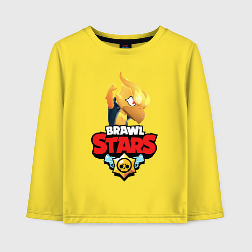 Детский лонгслив BRAWL STARS CROW PHOENIX / Желтый – фото 1