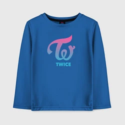 Лонгслив хлопковый детский Twice, цвет: синий