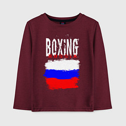Детский лонгслив Бокс Россия