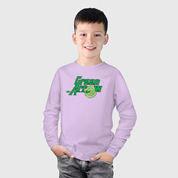 Лонгслив хлопковый детский Green Arrow, цвет: лаванда — фото 2