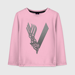 Лонгслив хлопковый детский Vikings, цвет: светло-розовый