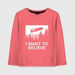 Детский лонгслив I WANT TO BELIEVE