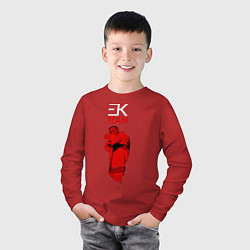 Лонгслив хлопковый детский ЕГОР КРИД, цвет: красный — фото 2
