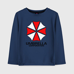 Лонгслив хлопковый детский UMBRELLA CORP, цвет: тёмно-синий