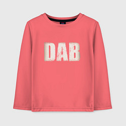 Лонгслив хлопковый детский DAB, цвет: коралловый