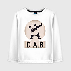 Лонгслив хлопковый детский DAB Panda, цвет: белый