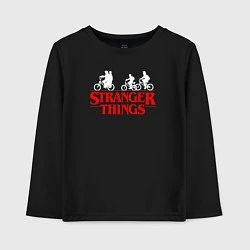 Лонгслив хлопковый детский STRANGER THINGS, цвет: черный