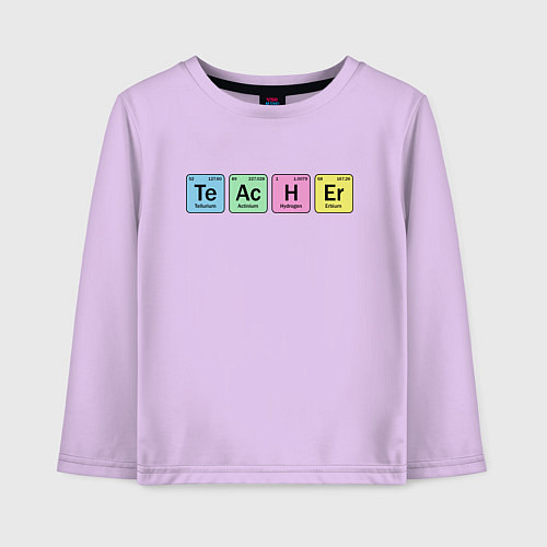 Детский лонгслив Teacher / Лаванда – фото 1