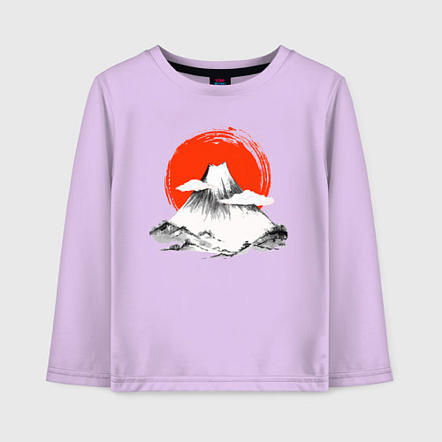 Детский лонгслив Гора Фудзияма / Лаванда – фото 1
