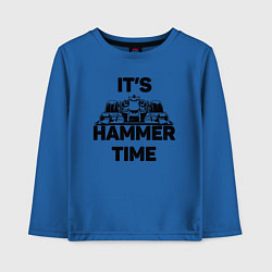 Лонгслив хлопковый детский It's hammer time, цвет: синий