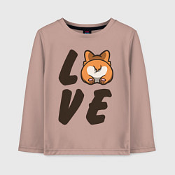 Детский лонгслив Love Corgi