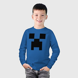 Лонгслив хлопковый детский Minecraft, цвет: синий — фото 2