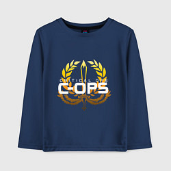 Лонгслив хлопковый детский CRITICAL OPS C-OPS, цвет: тёмно-синий