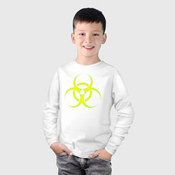 Лонгслив хлопковый детский BIOHAZARD, цвет: белый — фото 2