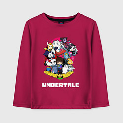 Лонгслив хлопковый детский UNDERTALE, цвет: маджента