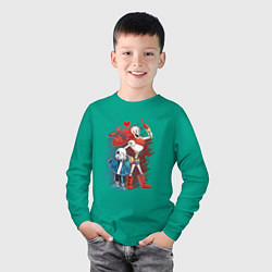 Лонгслив хлопковый детский UNDERTALE, цвет: зеленый — фото 2