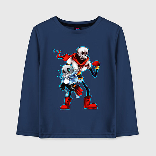 Детский лонгслив UNDERTALE / Тёмно-синий – фото 1