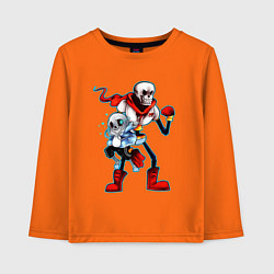 Лонгслив хлопковый детский UNDERTALE, цвет: оранжевый