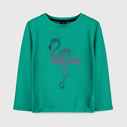 Лонгслив хлопковый детский Flamingo, цвет: зеленый