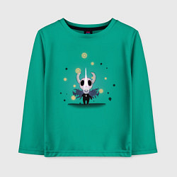 Лонгслив хлопковый детский Hollow knight Полый рыцарь, цвет: зеленый