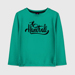 Детский лонгслив Handball lettering