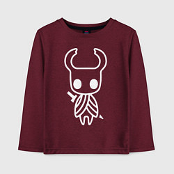 Лонгслив хлопковый детский Hollow Knight, цвет: меланж-бордовый