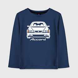 Лонгслив хлопковый детский Honda Accord CF, 6 поколение, цвет: тёмно-синий