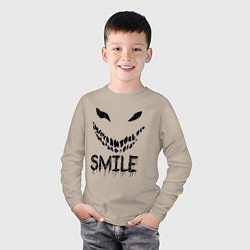 Лонгслив хлопковый детский Smile, цвет: миндальный — фото 2