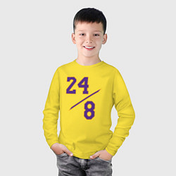 Лонгслив хлопковый детский Kobe Bryant, цвет: желтый — фото 2