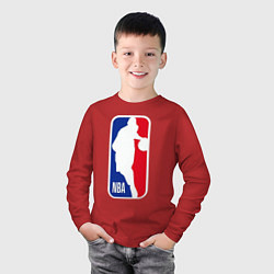 Лонгслив хлопковый детский NBA Kobe Bryant, цвет: красный — фото 2