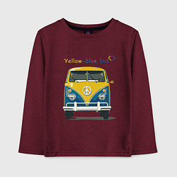 Детский лонгслив Я люблю вас Yellow-blue bus