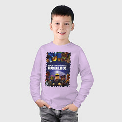 Лонгслив хлопковый детский ROBLOX, цвет: лаванда — фото 2