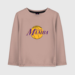 Лонгслив хлопковый детский Lakers - Black Mamba, цвет: пыльно-розовый