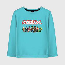 Лонгслив хлопковый детский ROBLOX, цвет: бирюзовый